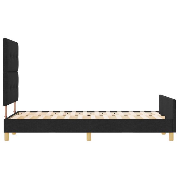 vidaXL Σκελετός Κρεβατιού με κεφαλάρι Μαύρο 120 x 200 cm ύφασμα