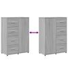 vidaXL Βοηθητικά Ντουλάπια 2 τεμ. Γκρι Sonoma 60x31x84 εκ. Επεξ. Ξύλο