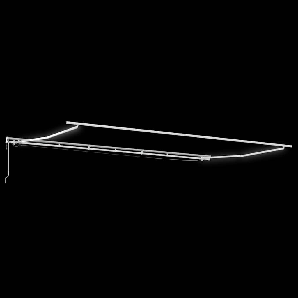 vidaXL Τέντα Πτυσσόμενη Αυτόματη με LED Καφέ 600x300 εκ.