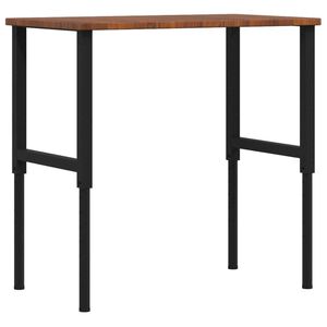 vidaXL Πάγκος Εργασίας Ορθογώνιος 100x60x(71,5-98) εκ Μασίφ Ξύλο Δρυός