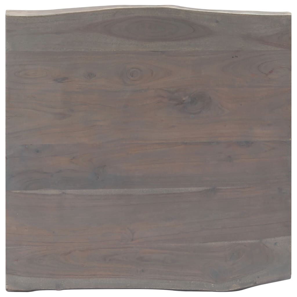 vidaXL Τραπεζάκι Σαλονιού Live Edge Γκρι 60x60x40 εκ. Ξύλο Ακακίας