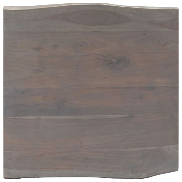 vidaXL Τραπεζάκι Σαλονιού Live Edge Γκρι 60x60x40 εκ. Ξύλο Ακακίας