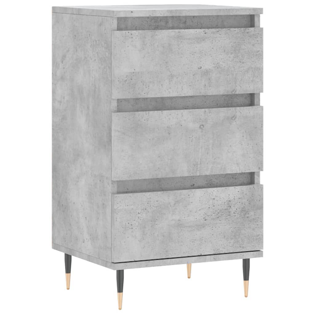 vidaXL Κομοδίνο Γκρι Σκυροδεμ. 40 x 35 x 70 εκ. από Επεξεργασμένο Ξύλο