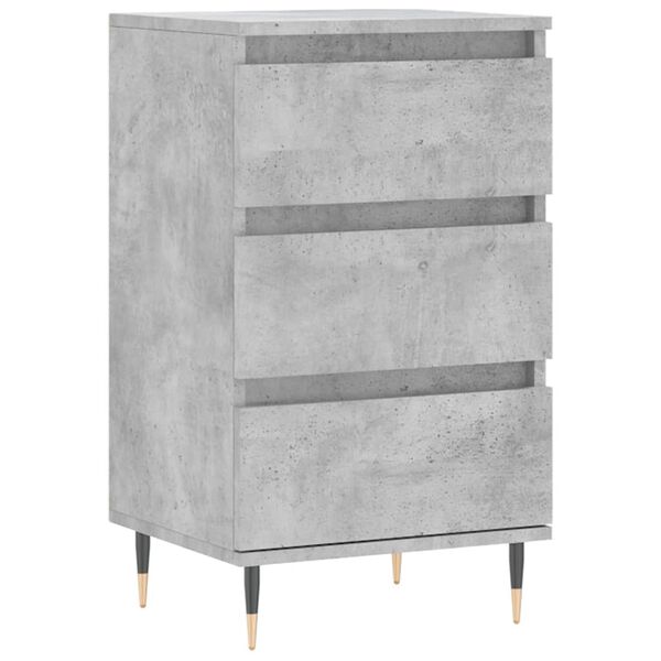 vidaXL Κομοδίνο Γκρι Σκυροδεμ. 40 x 35 x 70 εκ. από Επεξεργασμένο Ξύλο