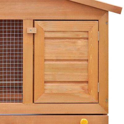 vidaXL Κλουβί Κουνελιών/Σπίτι Μικρών Ζώων Εξωτ. Χώρου 3 Πόρτες Ξύλινο