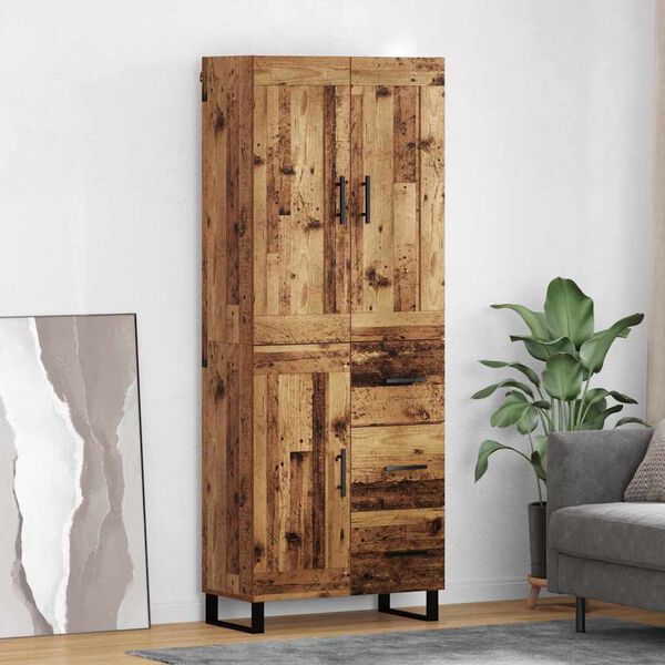 vidaXL Highboard &Pi;&alpha;&lambda;&iota;ό &xi;ύ&lambda;&omicron; 69,5 x 34 x 180 &epsilon;&kappa;. &Epsilon;&pi;&epsilon;&xi;&epsilon;&rho;&gamma;&alpha;&sigma;&mu;έ&nu;&omicron; &xi;ύ&lambda;&omicron;