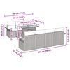 vidaXL Σετ Καναπέ Κήπου 8 pcs Μαύρο και κρεμ 100 x 55 x 73 εκ