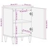 vidaXL Ντουλάπι Μπάνιου καφέ μελί 38 x 33 x 58 εκ. Μασίφ ξύλο μάνγκο