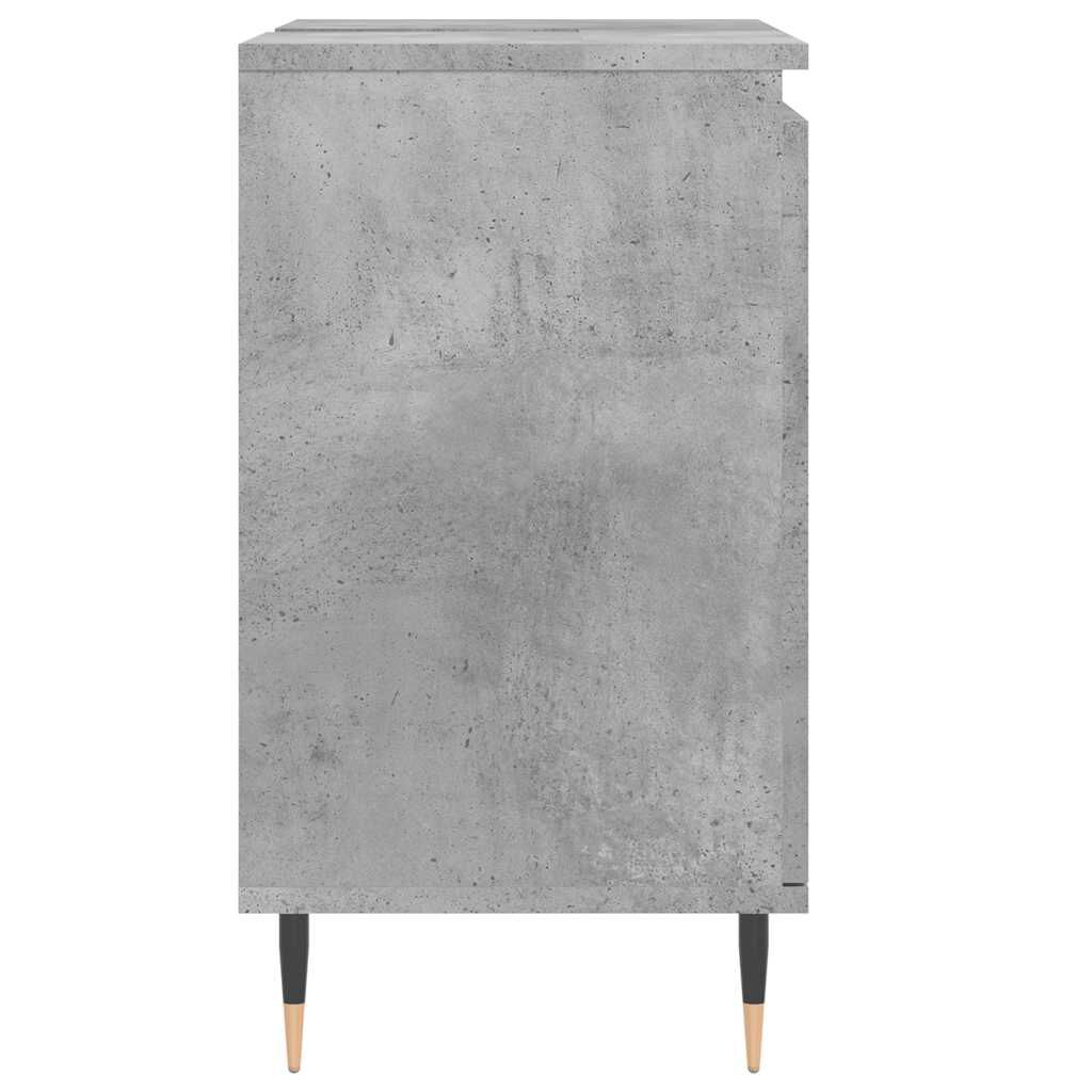 vidaXL Ντουλάπι Μπάνιου Γκρι Σκυροδεμ. 58 x 33 x 60 εκ. Επεξεργ. Ξύλο