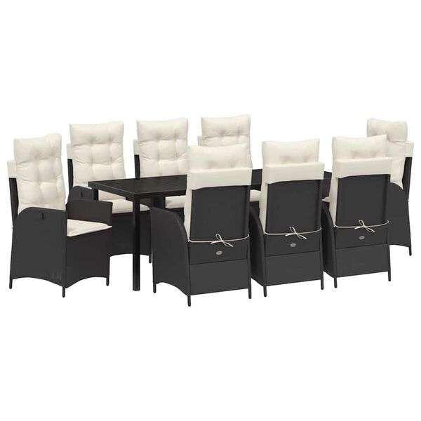 vidaXL &Sigma;έ&tau; &phi;&alpha;&gamma;&eta;&tau;&omicron;ύ &gamma;&iota;&alpha; &kappa;ή&pi;&omicron; &mu;&epsilon; &mu;&alpha;&xi;&iota;&lambda;ά&rho;&iota; 9 pcs &Mu;&alpha;ύ&rho;&omicron; &sigma;&upsilon;&nu;&theta;&epsilon;&tau;&iota;&kappa;ό &rho;&alpha;&tau;ά&nu;