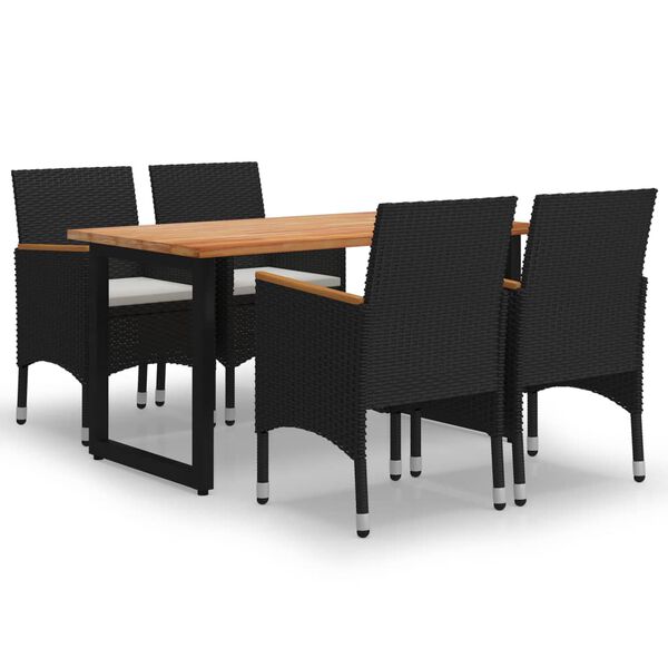 vidaXL &Sigma;&epsilon;&tau; &Tau;&rho;&alpha;&pi;&epsilon;&zeta;&alpha;&rho;ί&alpha;&sigmaf; &Kappa;ή&pi;&omicron;&upsilon; 5 &tau;&epsilon;&mu;. &Mu;&alpha;ύ&rho;&omicron; &alpha;&pi;ό &Sigma;&upsilon;&nu;&theta;. &Rho;&alpha;&tau;ά&nu; &mu;&epsilon; &Mu;&alpha;&xi;&iota;&lambda;ά&rho;&iota;&alpha;