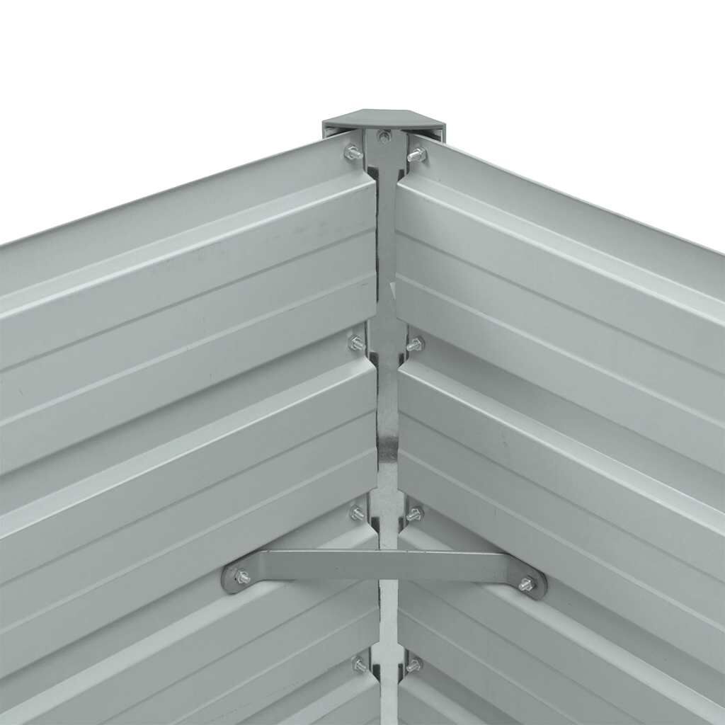 vidaXL Ζαρντινιέρα Υπερυψωμένη Γκρι 100x40x45 εκ. Γαλβανισμ. Χάλυβας