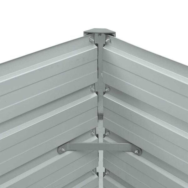 vidaXL Ζαρντινιέρα Υπερυψωμένη Γκρι 100x40x45 εκ. Γαλβανισμ. Χάλυβας