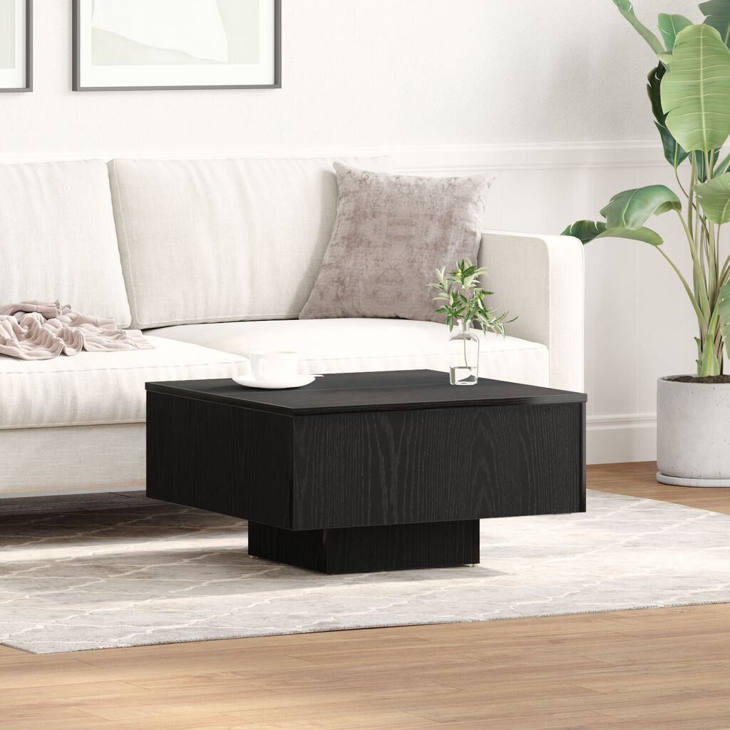 vidaXL Καφέ Τραπέζι Μαύρης Δρυός 60x60x31,5 εκ Φτιαγμένο από Ξύλο
