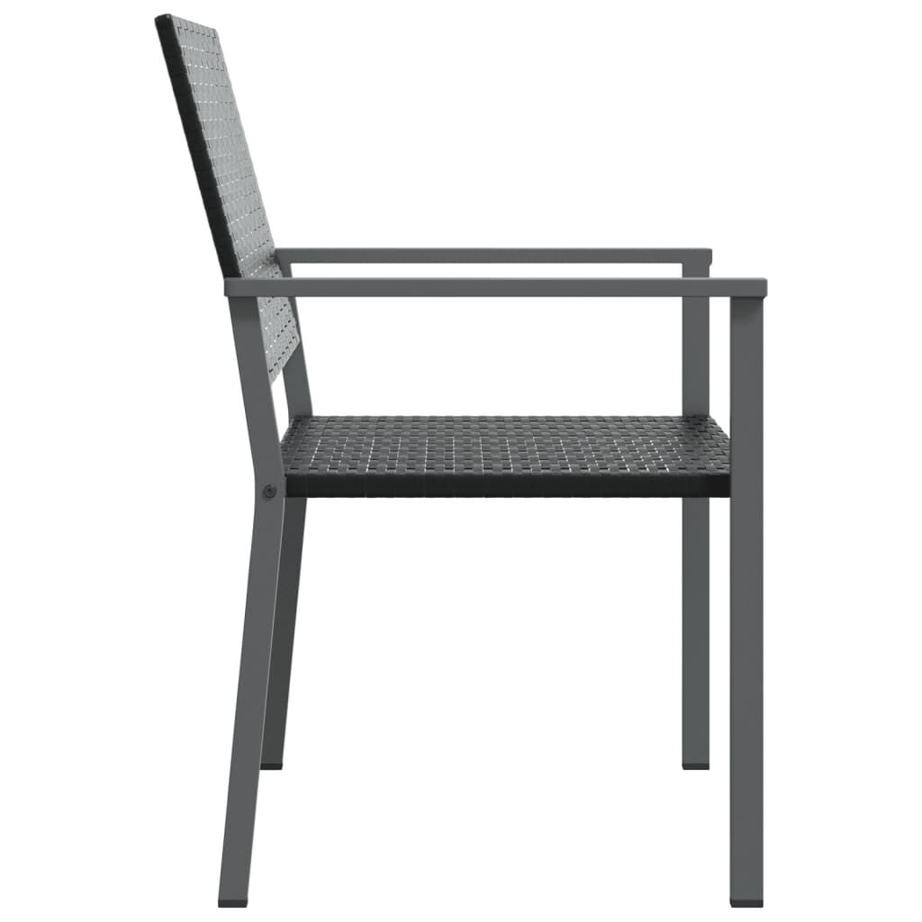 vidaXL Καρέκλες Κήπου 6 τεμ. Μαύρες 54x62,5x89 εκ. από Συνθετικό Ρατάν