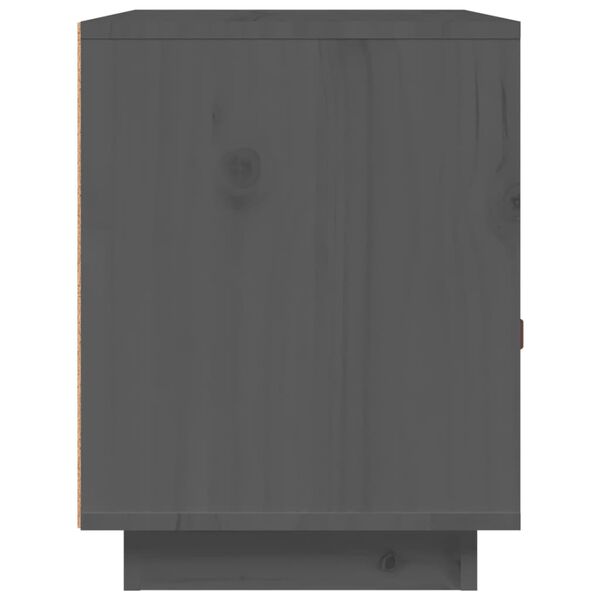 vidaXL Κομοδίνο Γκρι 40 x 34 x 45 εκ. από Μασίφ Ξύλο Πεύκου