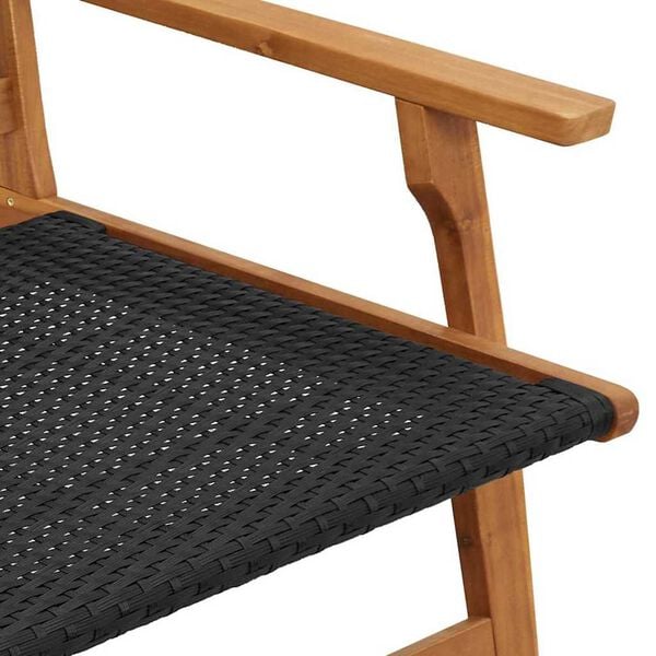 vidaXL Εξωτερικά Έπιπλα Μαύρο 122 x 78 x 73εκ Μασίφ ξύλο ακακίας