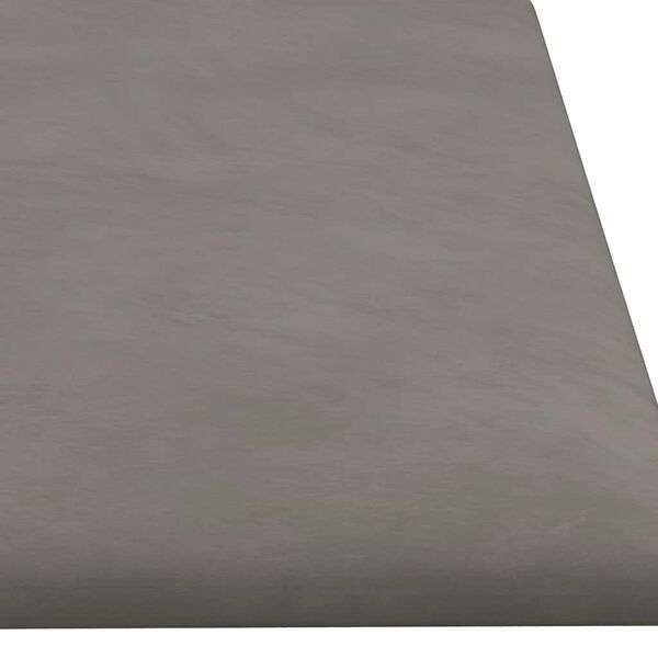 vidaXL Πάνελ Τοίχου 12 τεμ. Ανοιχτό Γκρί 60x15 εκ. 1,08 μ² Βελούδο