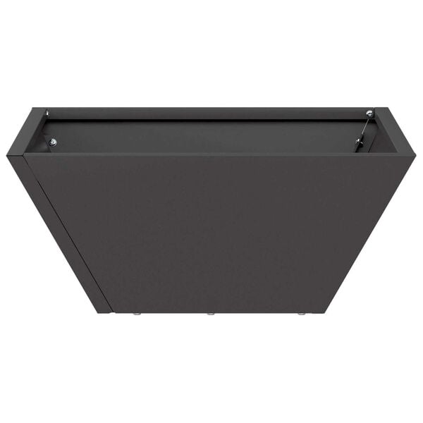 vidaXL Γλάστρα Κήπου Μαύρο 35 x 35 x 15 εκ. Ατσάλι