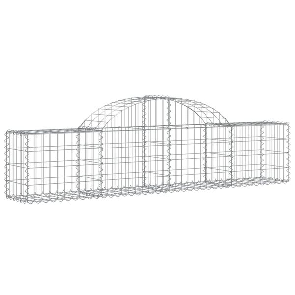 vidaXL Συρματοκιβώτια Τοξωτά 3 τεμ. 200x30x40/60 εκ. Γαλβαν. Ατσάλι