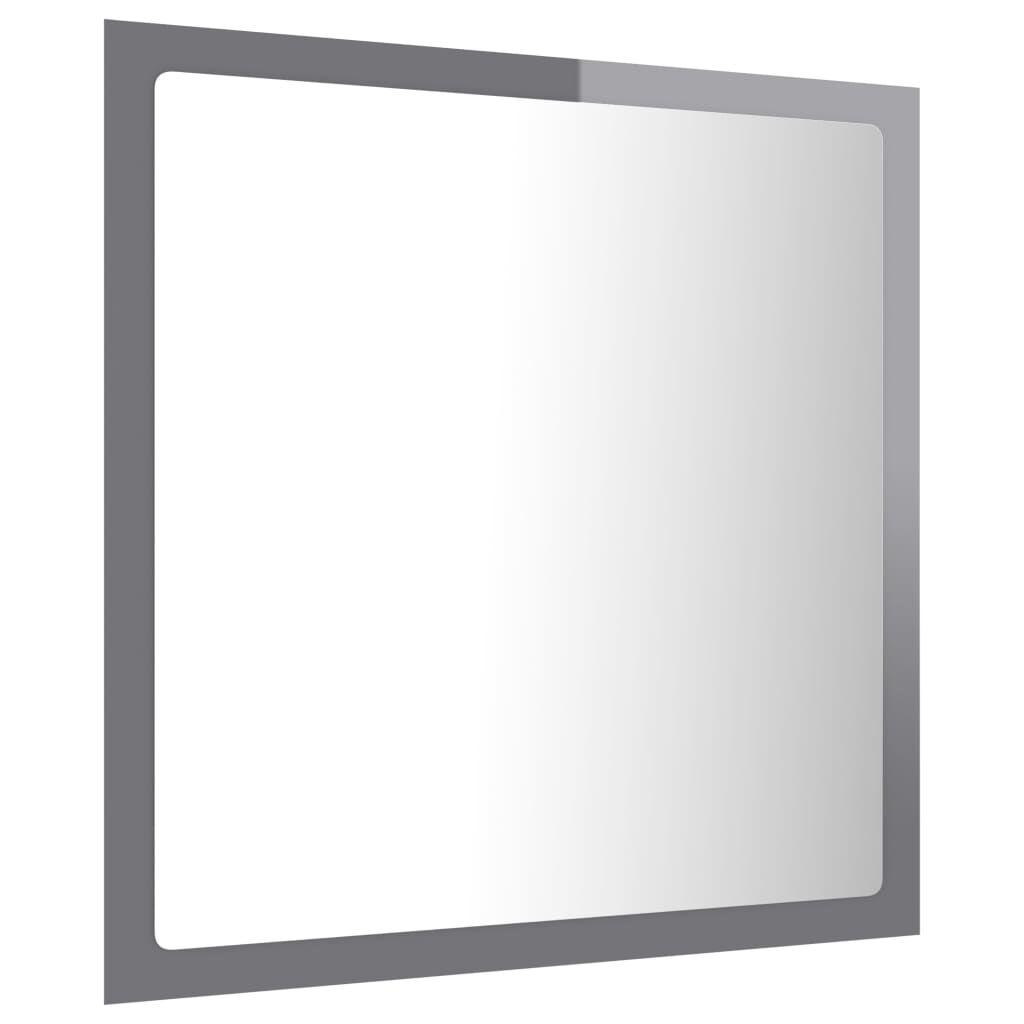 vidaXL Καθρέφτης Μπάνιου με LED Γυαλ. Γκρι 40x8,5x37 εκ. Ακρυλικός