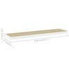 vidaXL Ράφια Τοίχου 4 τεμ. Δρυς/Λευκό 120x23,5x3,8 εκ. MDF