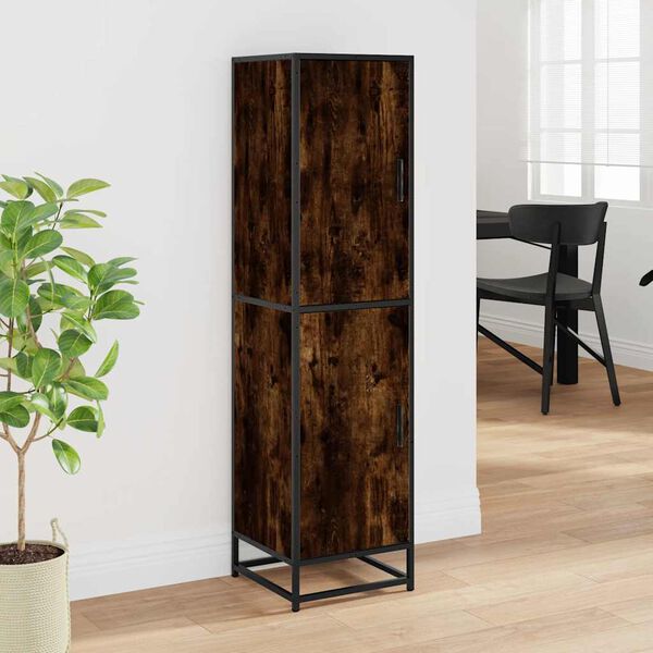 vidaXL Highboard Καπνιστή δρυς Κατασκευασμένο ξύλο και μέταλλο