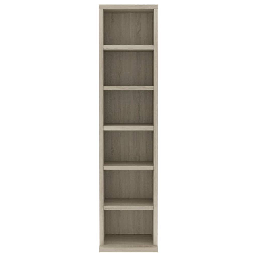 vidaXL Έπιπλο για CD Sonoma Δρυς 21 x 20 x 88 εκ. Επεξεργασμένο Ξύλο