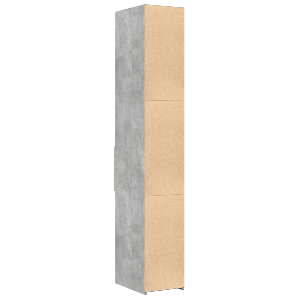 vidaXL Ντουλάπι Γκρι Σκυροδέματος 30x42,5x185 εκ. Επεξεργασμένο Ξύλο
