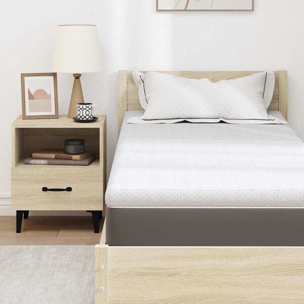 vidaXL Στρώματα Λευκό 70 x 200 cm 100% ύφασμα πολυεστέρα με τζακάρ