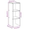 vidaXL Βιβλιοθήκη στοιβαζόμενη Μαύρη δρυς 30x30x80 cm