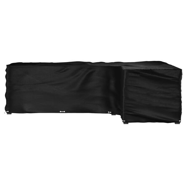 vidaXL Κάλυμμα Επίπλων Κήπου Σχήματος Γ με 18 Κρίκους 285x220x80 εκ.