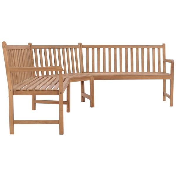 vidaXL Παγκάκι Γωνιακό Κήπου 185 x 185 x 90 εκ. από Μασίφ Ξύλο Teak