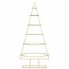 vidaXL Μεταλλικό χριστουγεννιάτικο δέντρο με βάση Χρυσό 150 cm
