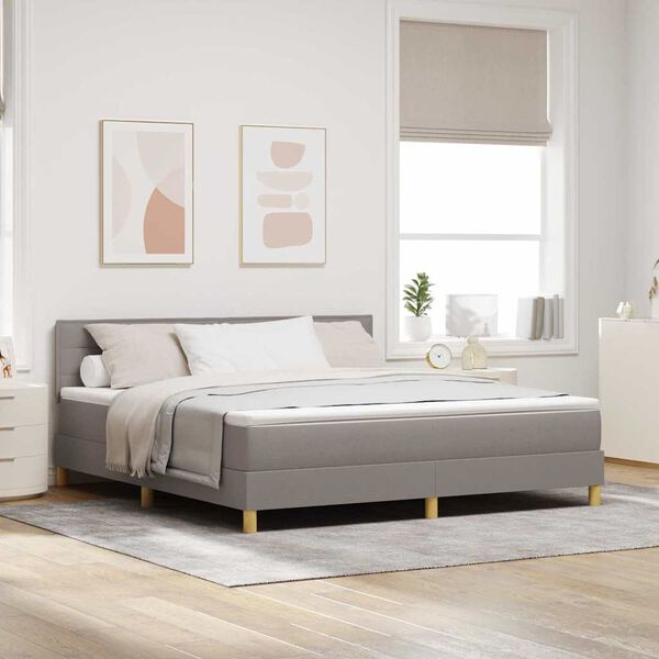 vidaXL &Kappa;&rho;&epsilon;&beta;ά&tau;&iota; &mu;&epsilon; &epsilon;&lambda;&alpha;&tau;ή&rho;&iota;&alpha; &mu;&epsilon; &sigma;&tau;&rho;ώ&mu;&alpha; Taupe 180 x 200 cm ύ&phi;&alpha;&sigma;&mu;&alpha;