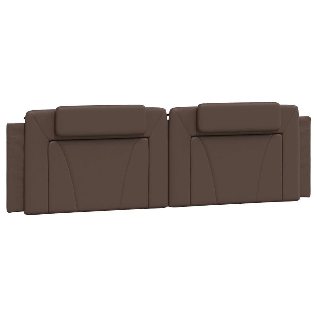 vidaXL Πλαίσιο Κρεβατιού με Κεφαλάρι Καφέ 180x200 εκ. Συνθετικό Δέρμα