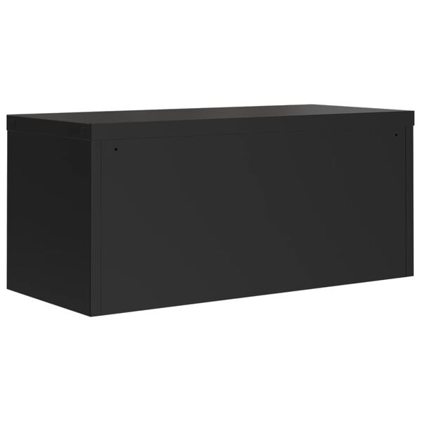 vidaXL Αρχειοθήκη Μαύρη 90 x 40 x 180 εκ. Ατσάλινη