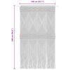 vidaXL Κουρτίνα Μακραμέ Taupe 140 x 240 εκ. Βαμβακερή