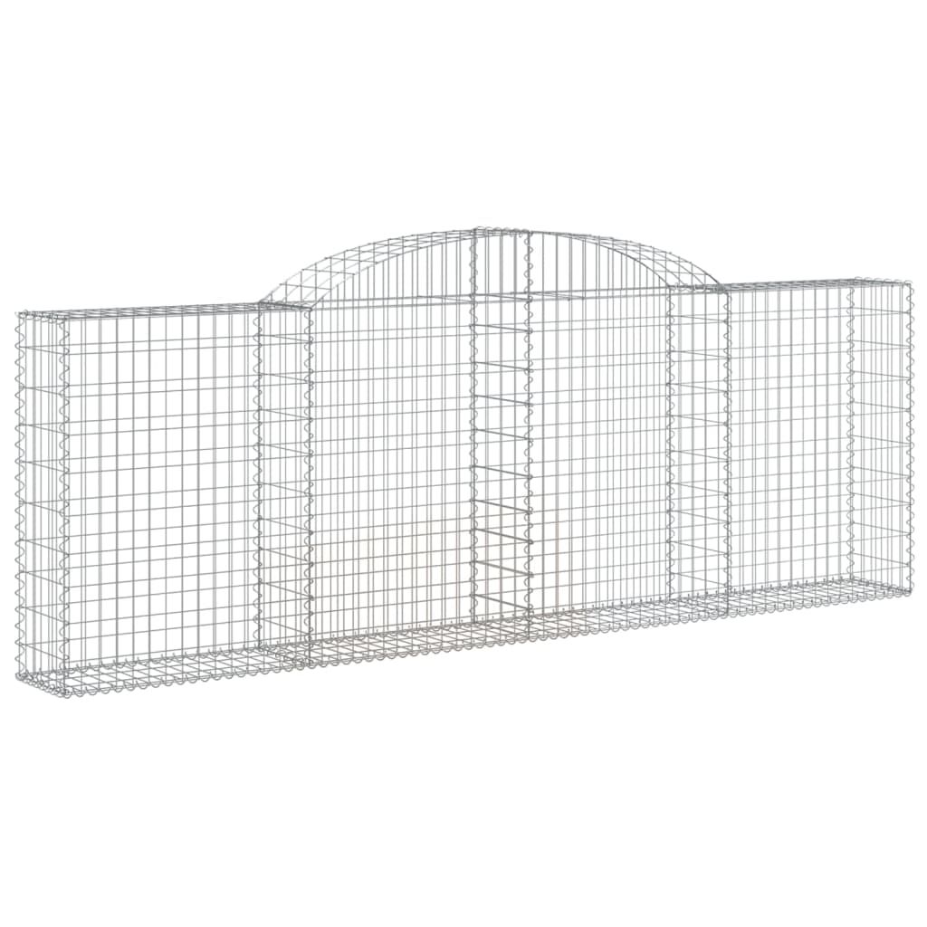 vidaXL Συρματοκιβώτια Τοξωτά 11 τεμ. 300x30x100/120 εκ. Γαλβαν. Ατσάλι