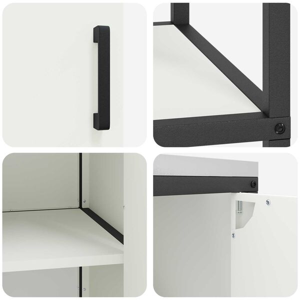 vidaXL Σετ Αποθήκευσης Κουζίνας με ράφι 2 pcs Λευκό 120 x 50 x 92 εκ.