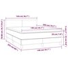 vidaXL Κρεβάτι Boxspring με Στρώμα & LED Λευκό 140x200 εκ. Συνθ. Δέρμα