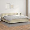 vidaXL &Kappa;&rho;&epsilon;&beta;ά&tau;&iota; Boxspring &mu;&epsilon; &Sigma;&tau;&rho;ώ&mu;&alpha; &Kappa;&rho;&epsilon;&mu; 200x200 &epsilon;&kappa;. &Sigma;&upsilon;&nu;&theta;&epsilon;&tau;&iota;&kappa;ό &Delta;έ&rho;&mu;&alpha;