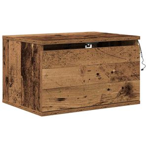 vidaXL Τοίχου κομοδίνο με συρτάρι με Παλιό Ξύλο 50 x 36 x 30 εκ