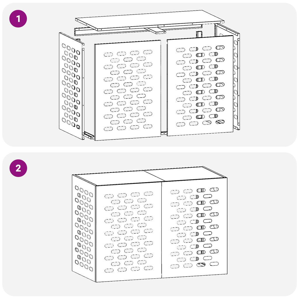 vidaXL Κάλυψη Κλιματιστικού Μαύρη 100x50x70 εκ