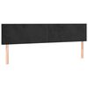 vidaXL Κρεβάτι Boxspring με Στρώμα & LED Μαύρο 180x200 εκ. Βελούδινο