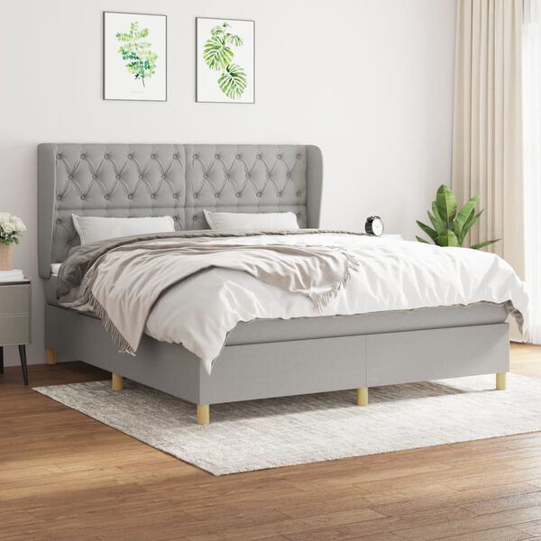 vidaXL &Kappa;&rho;&epsilon;&beta;ά&tau;&iota; Boxspring &mu;&epsilon; &Sigma;&tau;&rho;ώ&mu;&alpha; &Alpha;&nu;. &Pi;&rho;ά&sigma;&iota;&nu;&omicron; 160x200&epsilon;&kappa; &Upsilon;&phi;&alpha;&sigma;&mu;ά&tau;&iota;&nu;&omicron;