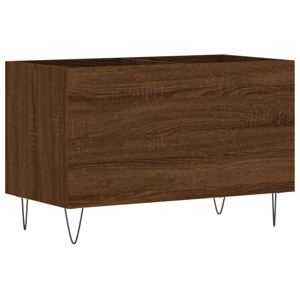vidaXL Δισκοθήκη Καφέ Δρυς 74,5 x 38 x 48 εκ. από Επεξεργασμένο Ξύλο