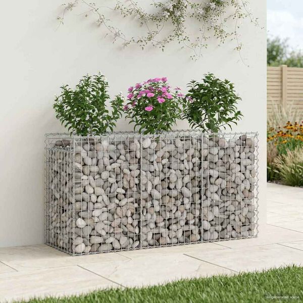 vidaXL &Alpha;&nu;&alpha;&sigma;&eta;&kappa;&omega;&mu;έ&nu;&omicron; &kappa;&rho;&epsilon;&beta;ά&tau;&iota; gabion &Alpha;&sigma;&eta;&mu;ί 150 x 50 x 80 &epsilon;&kappa;