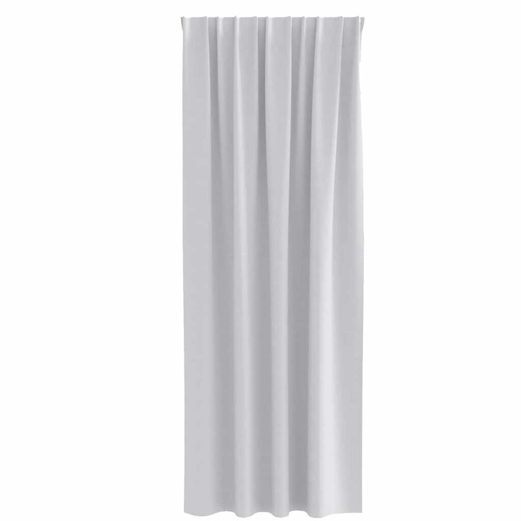 vidaXL Κουρτίνες με κουρτίνες 2 pcs Ανοιχτό Γκρι Πολυεστέρας