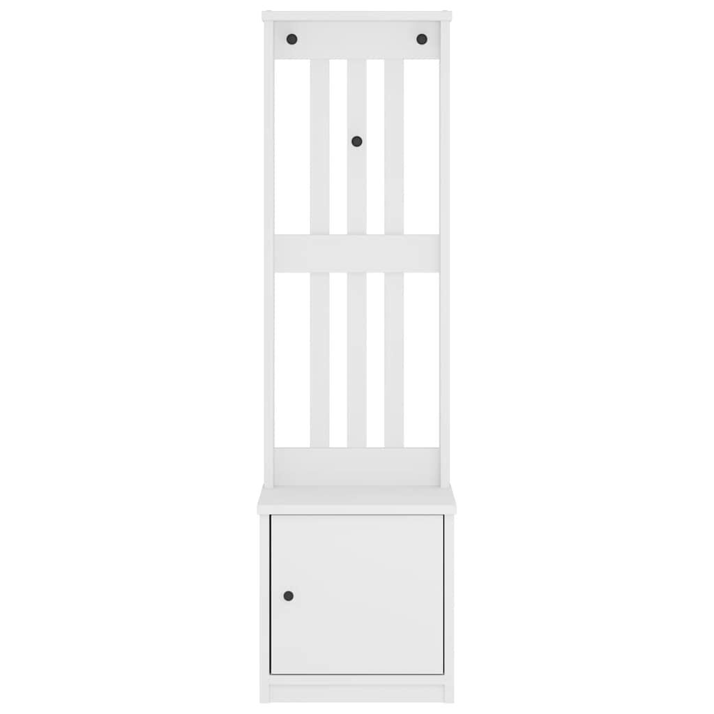 vidaXL Δέντρο χωλ SANDNES Λευκό 45x40x159,5 εκ. Πεύκο μασίφ ξύλο